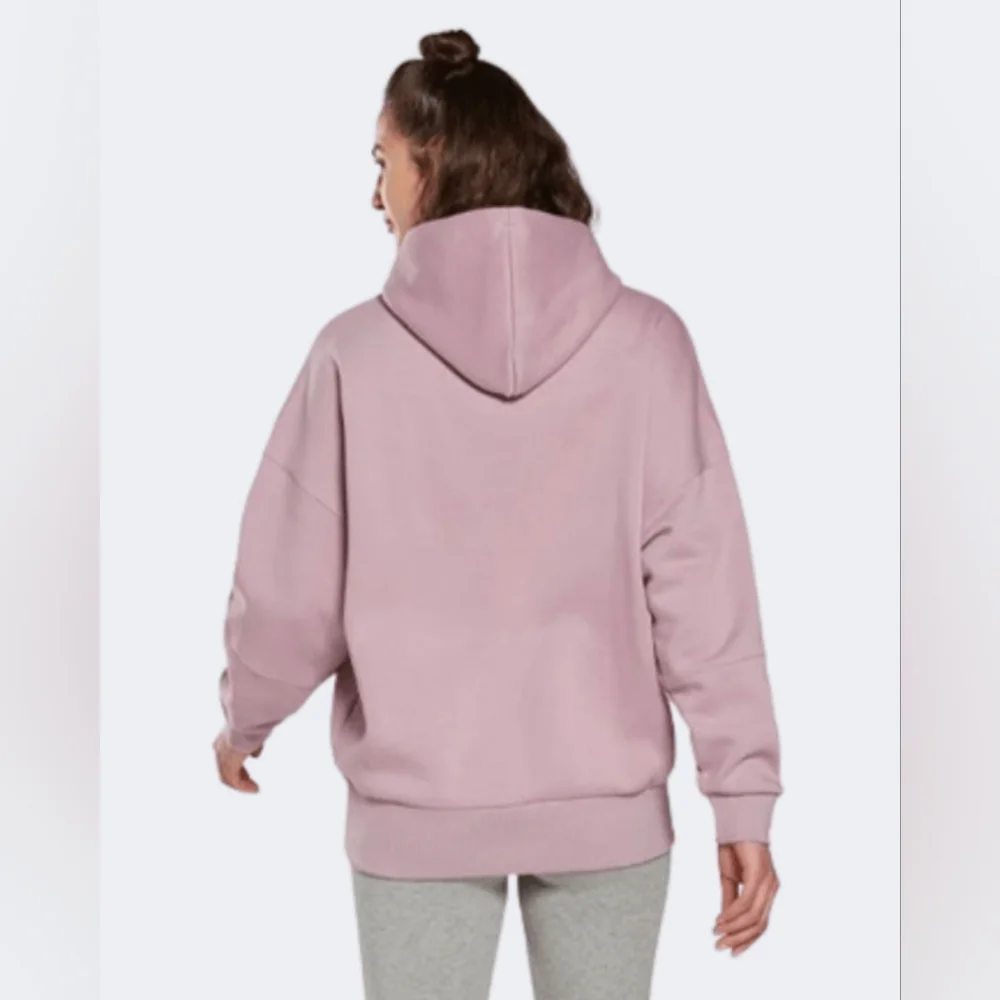 Reebok Oversized Hooded Lux Pink Hoodie Sweatshirt Women's Size Medium - Picture 4 of 6